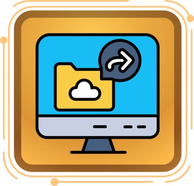 Bulut bilgi işlem simgesi, karikatür tarzı