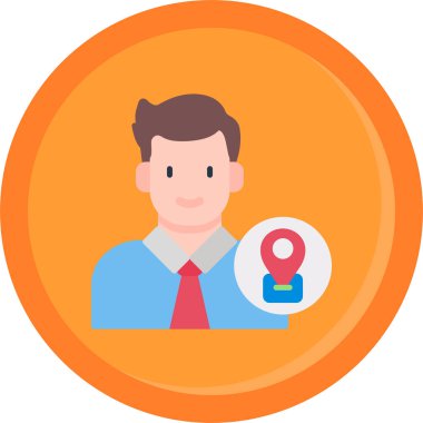 İşadamı Düz Vektör Simgesi