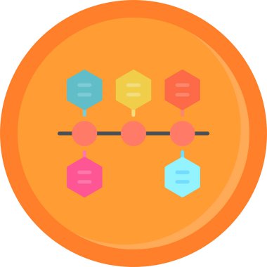 blok zinciri ağ kripto para birimi simgesi düz biçimli