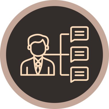 İş adamı. Basit illüstrasyon