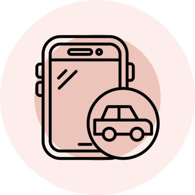 araba simgesi, vektör illüstrasyonu