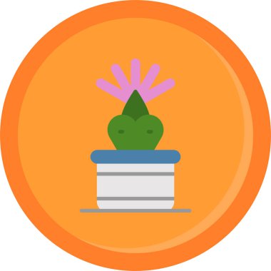 Çiçek. Web simgesi basit illüstrasyon