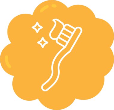 Şirin bir çizgi film simgesinin vektör çizimi