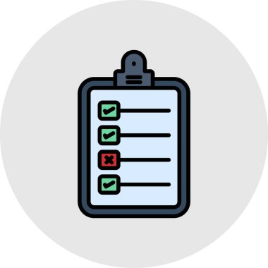 Kişisel proje ve kullanım için vektör simgesini listele