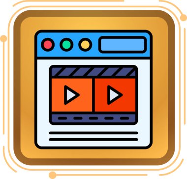 Web simgesi, vektör illüstrasyonu