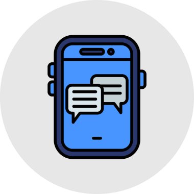 Moda Biçimli Sohbet Simgesi İzole Arkaplan