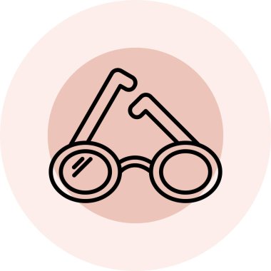 Gözlük. Web simgesi basit tasarım