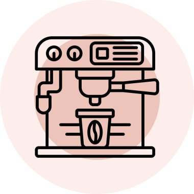 modada izole edilmiş kahve makinesi simgesi