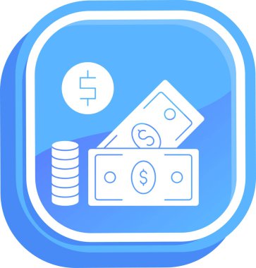 Dolar. Web simgesi basit illüstrasyon