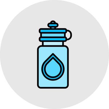 Bir şişe simgesinin vektör illüstrasyonu