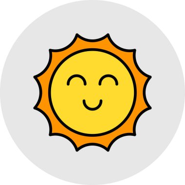 Güneş. Web simgesi basit illüstrasyon