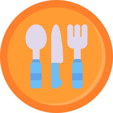 Yemek. Web simgesi basit illüstrasyon