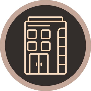 Bir ev simgesinin vektör illüstrasyonu