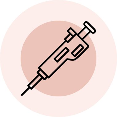 Bir şırınga simgesinin vektör çizimi