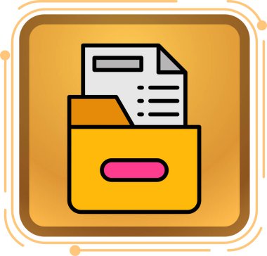 Dosya. Web simgesi basit illüstrasyon