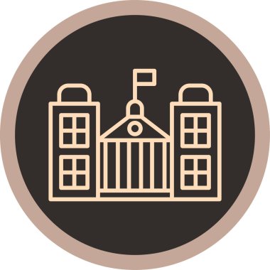 bina simgesi, illüstrasyon, beyaz arkaplan üzerindeki vektör