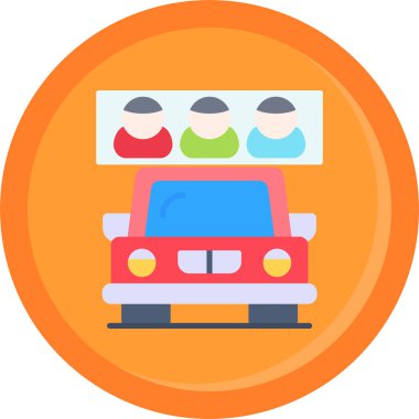 araba vektör simgesi modern basit vektör illüstrasyonu