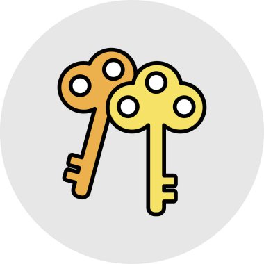 Anahtar. Web simgesi basit illüstrasyon