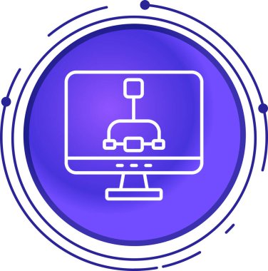 Bilgisayar. Web simgesi basit illüstrasyon