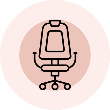 Modern b 'nin vektör illüstrasyonu sandalye ikonundan yoksun