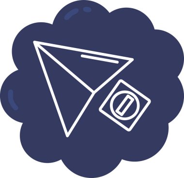 Bir düzlem simgesinin vektör çizimi