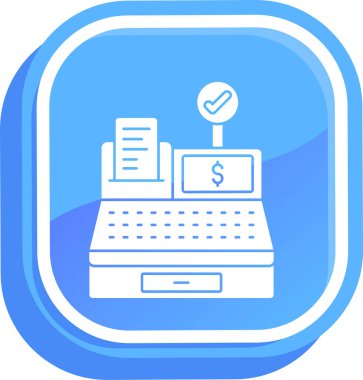 ATM 'de. Web simgesi basit illüstrasyon