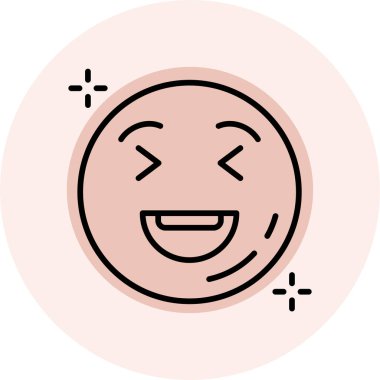 Yüz. Web simgesi basit illüstrasyon