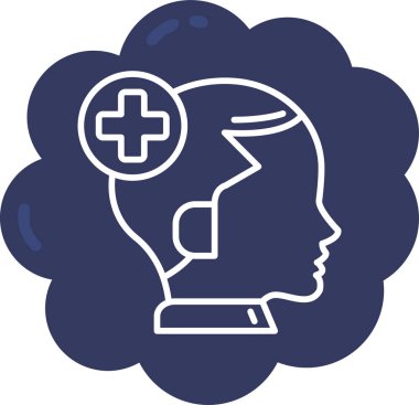 Beyin. Web simgesi basit illüstrasyon