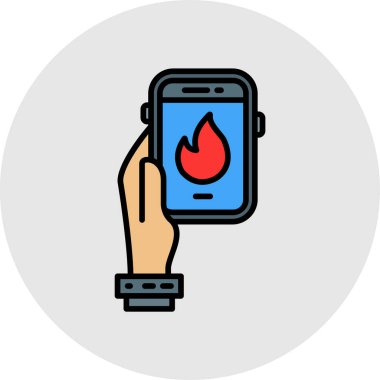 Akıllı telefon simgesinin vektör illüstrasyonu