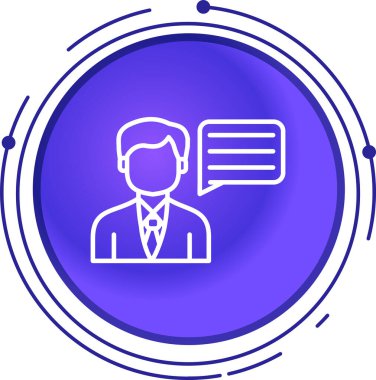 Bir mesaj içeren konuşma baloncuğunun vektör illüstrasyonu