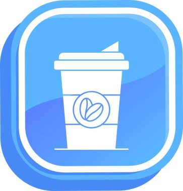 Kahve fincanı simgesi, basit resimleme