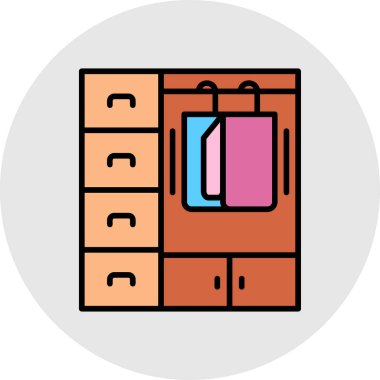 Buzdolabı simgesinin vektör illüstrasyonu