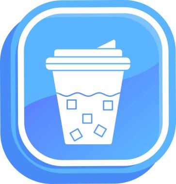 Kupa simgesi ve vektör illüstrasyonu beyaz arkaplanda izole edildi