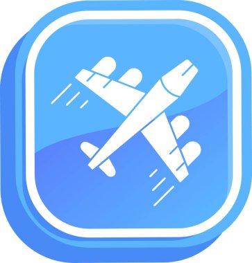 Hava düzlemi uçak simgesi doldurulmuş taslak biçimi