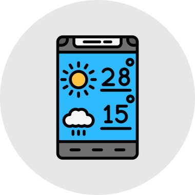 hava tahmini simgesi, vektör tasarımı