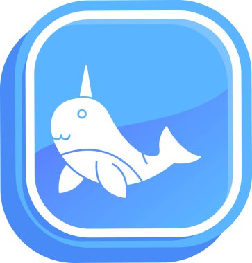 Köpekbalığı simgesinin vektör illüstrasyonu