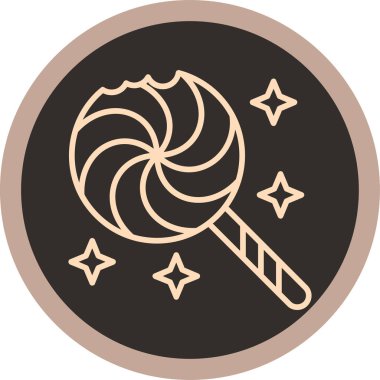 Şeker ikonu vektör illüstrasyonu