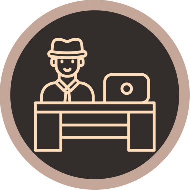 Adamım. Web simgesi basit illüstrasyon