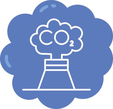 Bir gaz karikatür simgesinin vektör çizimi