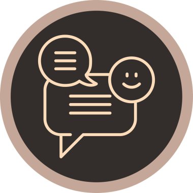 Konuş. Web simgesi basit illüstrasyon