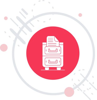 Veri içeren satır sunucusu, beyaz arkaplanda izole edilmiş simge sunucusu. Renkli taslak konsepti. vektör