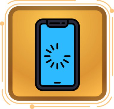 akıllı telefon simgesi vektör çizimi tasarımı