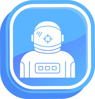 astronot simgesi vektör illüstrasyonu