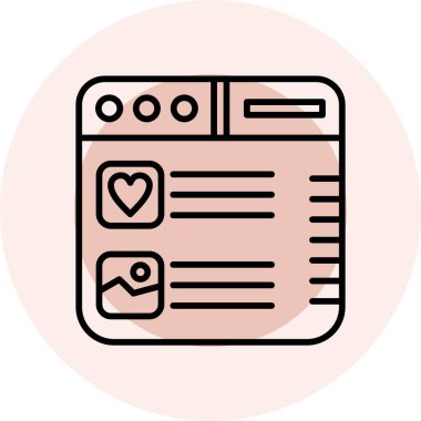 aşk vektör illüstrasyon simgesi