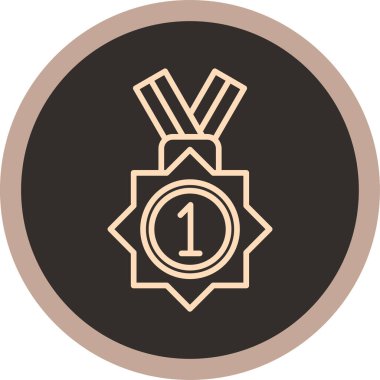 Madalya. Web simgesi basit illüstrasyon