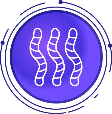 Bir mavi ve mor simgenin vektör illüstrasyonu