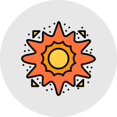 Güneş Simgesi Vektör illüstrasyonu