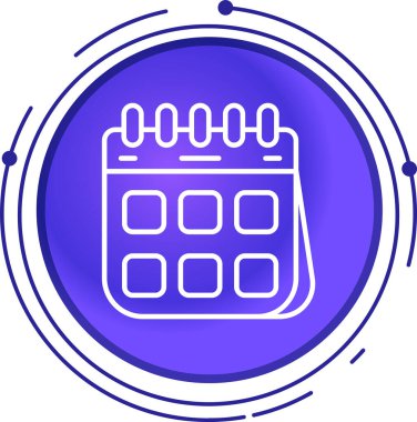 Takvim simgesi vektör illüstrasyonu