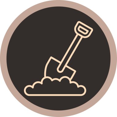 Kürek simgesinin vektör illüstrasyonu