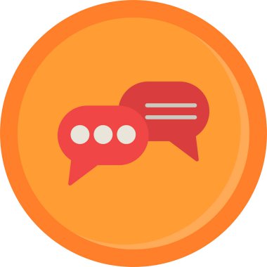 Konuş. Web simgesi basit illüstrasyon